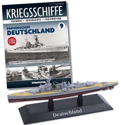 GERMAN Z24 1/1250 diecast model ship DEAGOSTINI Battle ship 