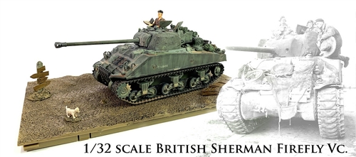 1/32 British Medium Tank Sherman Firefly Vc Diecast Battle of Normandy 1944